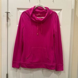 Lilly Pulitzer Hot Pink Cowl Neck Pullover